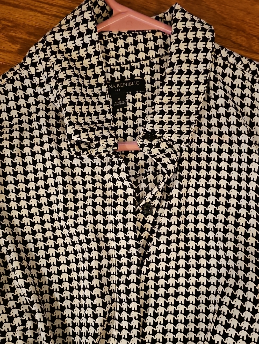 Sleeveless Houndstooth Shirt Dress in Black & White - Picture 2 of 2